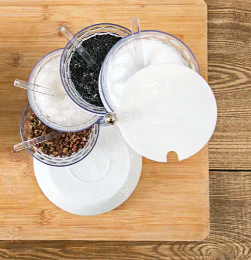 Rotating Vertical Spice Rack + Spoons