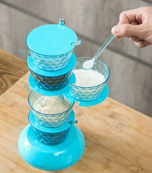 Rotating Vertical Spice Rack + Spoons