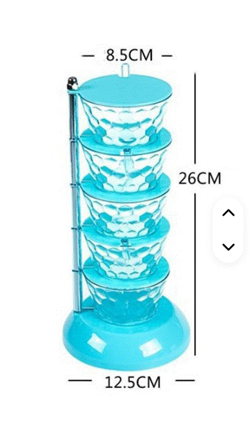 Rotating Vertical Spice Rack + Spoons