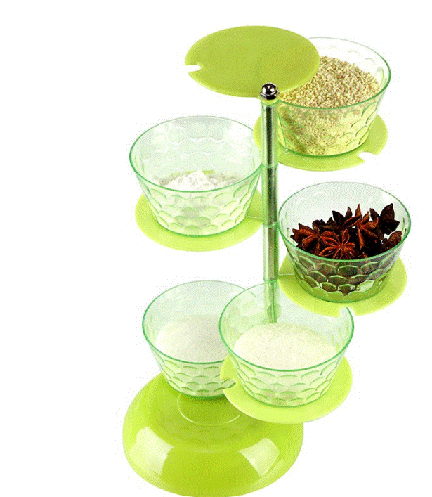 Rotating Vertical Spice Rack + Spoons