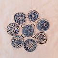 Cups Coasters - Blue & White