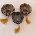 Vintage Fabric-wrapped Bowls & Ashtray