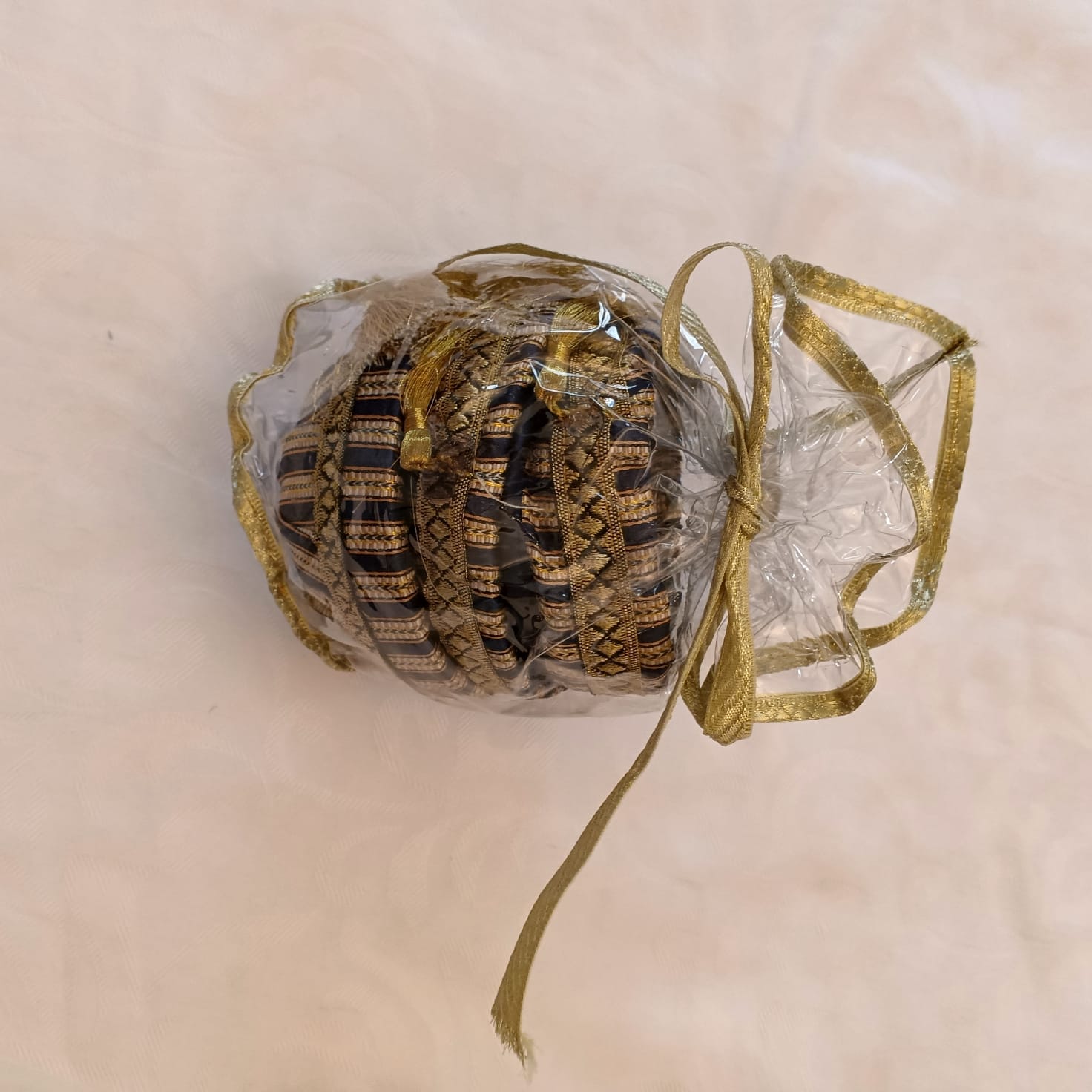 Vintage Fabric-wrapped Bowls & Ashtray