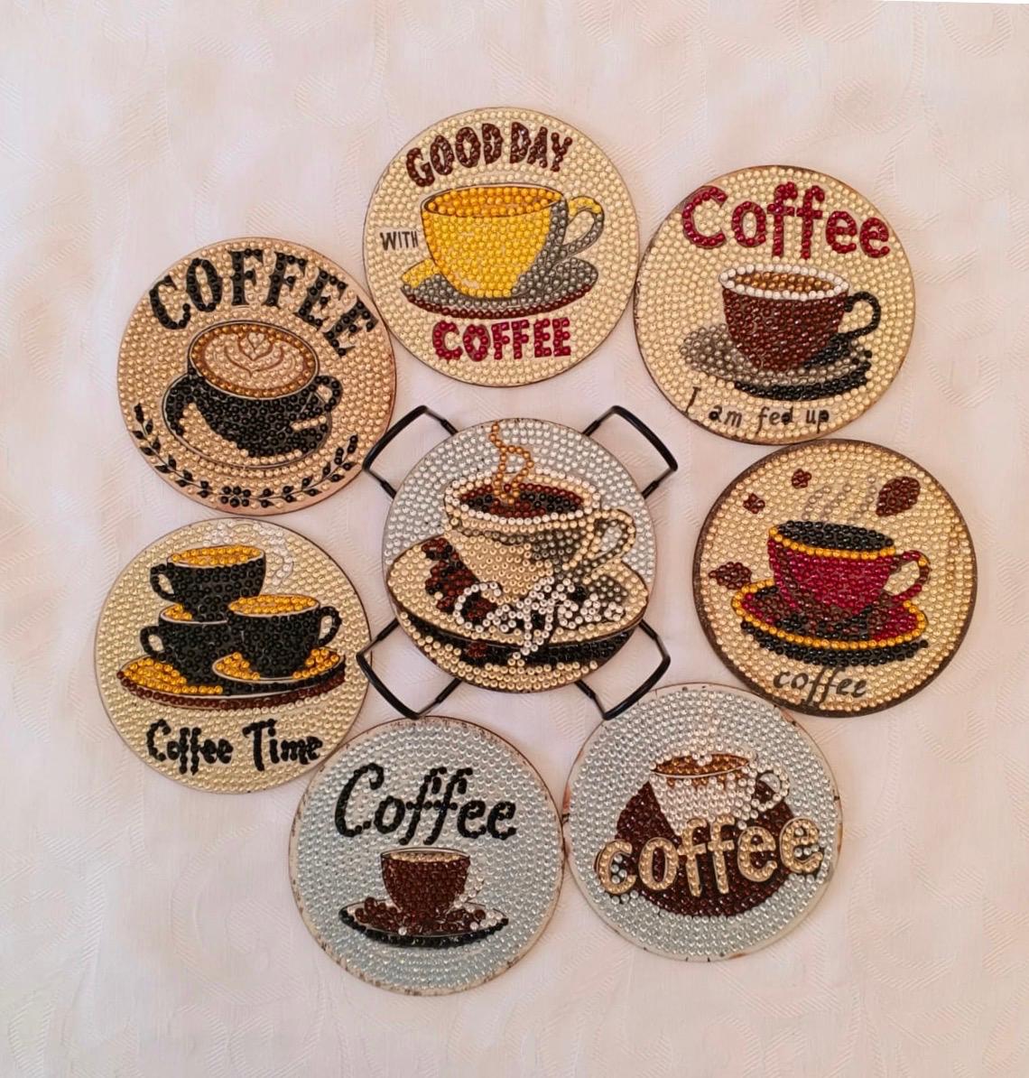 Cups Coasters - Coffee Design