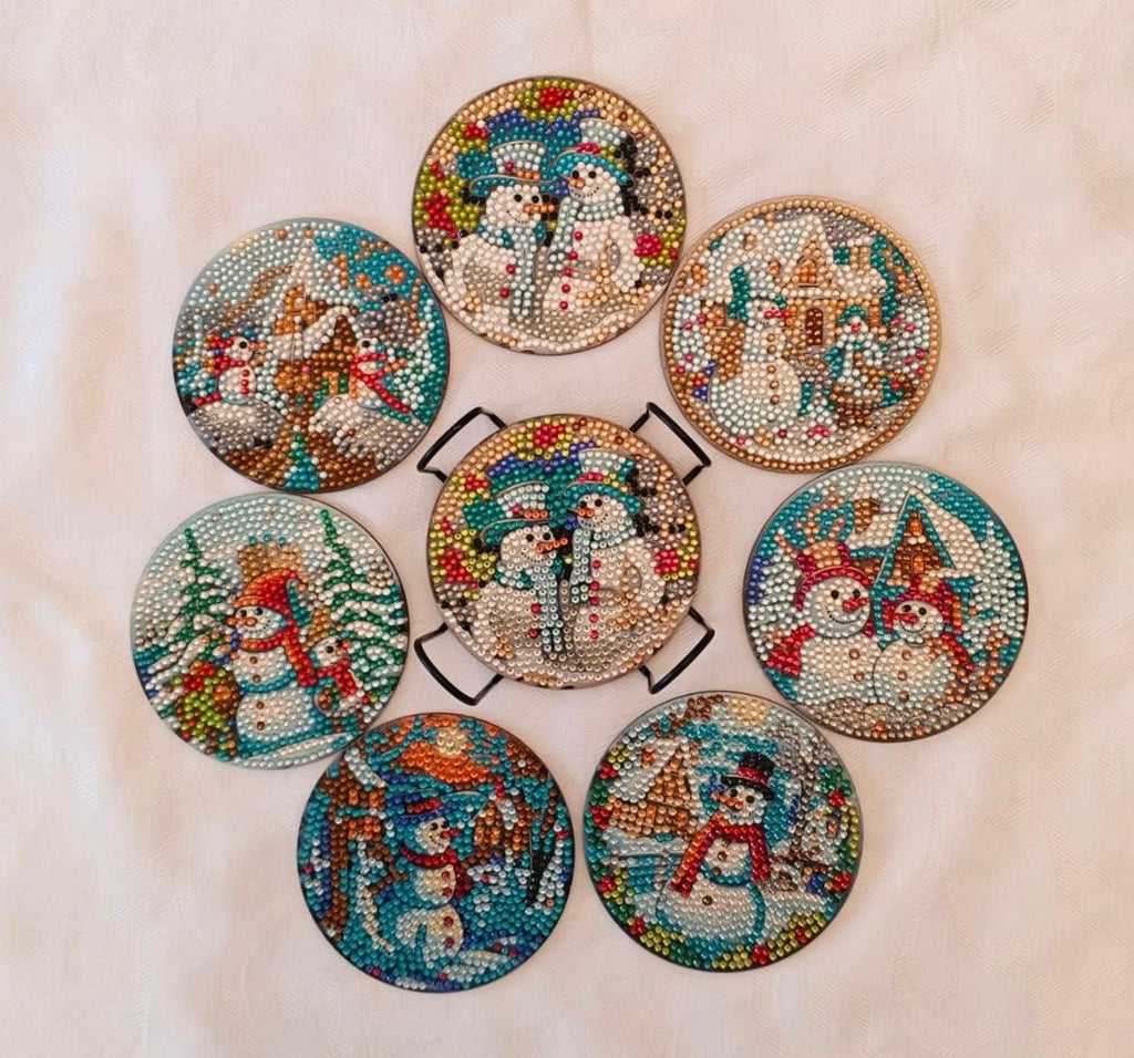 Cups Coasters - Christmas Theme - Design 2