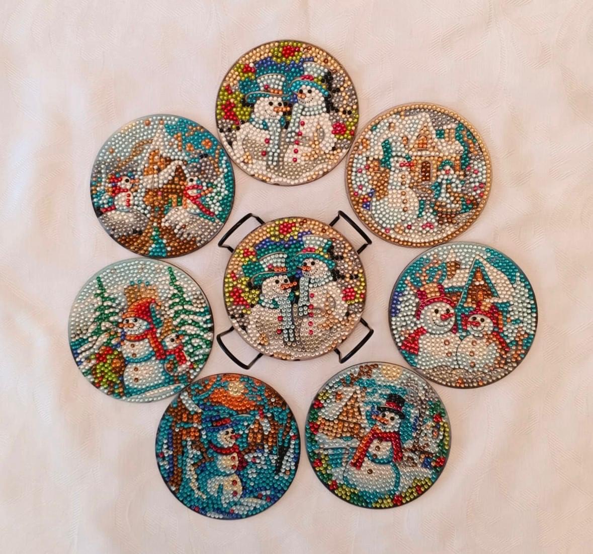Cups Coasters - Christmas Theme - Design 2