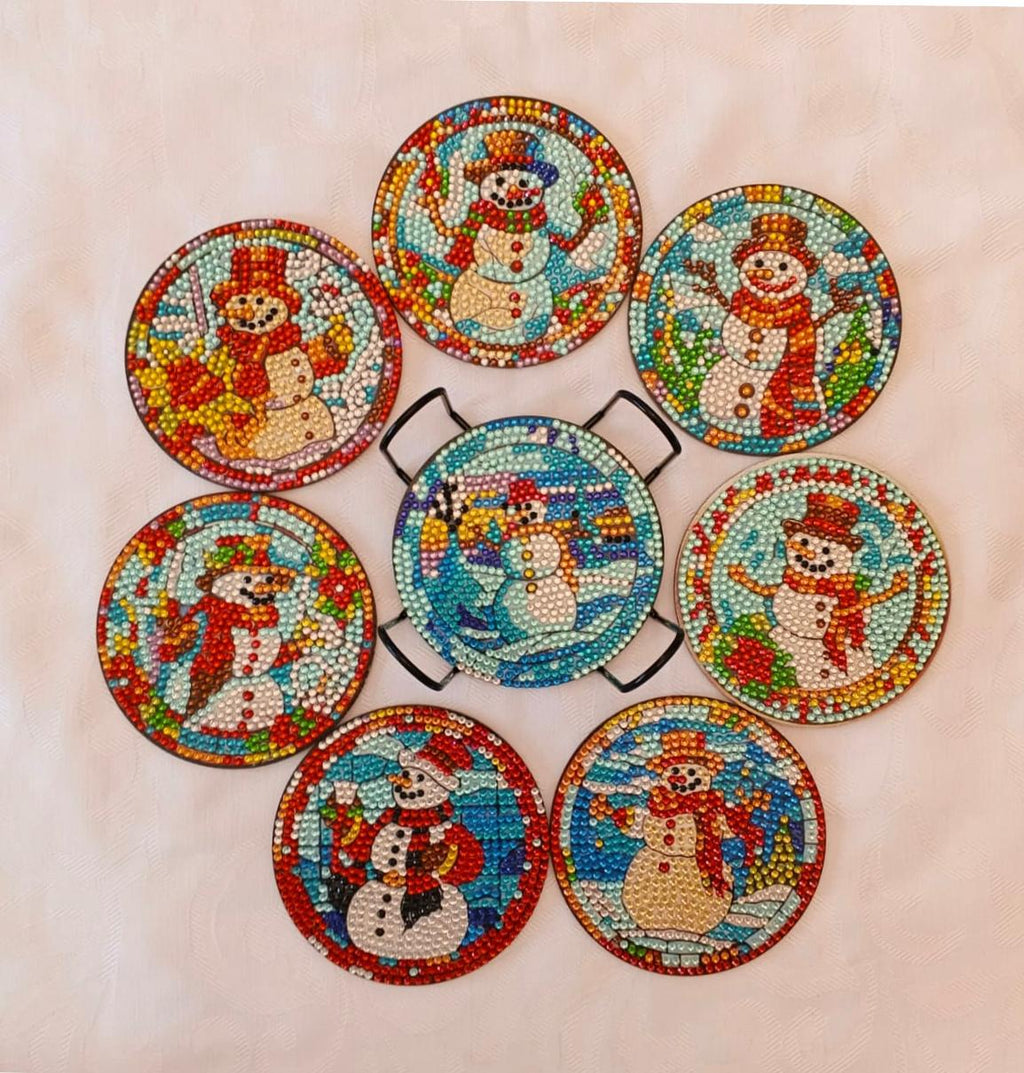 Cups Coasters - Christmas Theme - Design 1